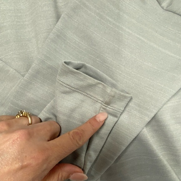 REI CoopTake Your Time Pullover Gray Drawstring Waist Mock Neck Large 167868 - Picture 5 of 9